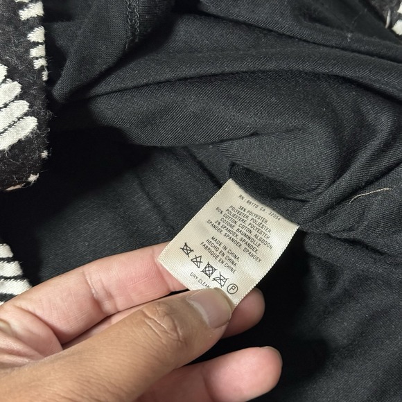 Anthropologie‎ Maeve Windfall Tunic Shift Dress Textured Black White Size Small - Picture 5 of 12